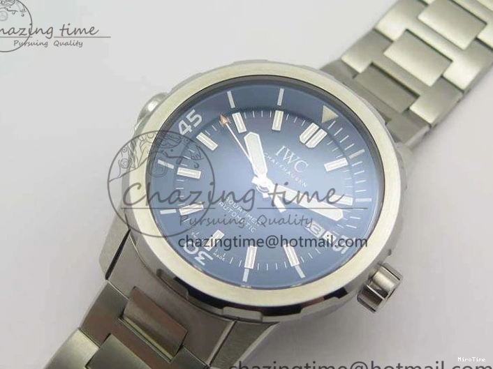MIROTIME 0104 EasyMatch Aquatimer Automatic IW329004 V6F 1:1 Best Edition Blue Dial On SS Bracelet MIYOTA 7224